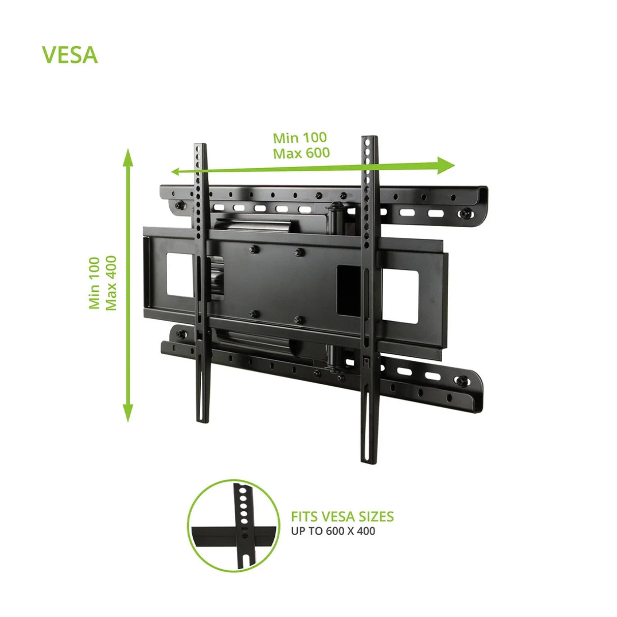 Kanto FMC4, Full Motion TV Wall Mount with Adjustable Pivot Point for 30" - 60" TVs