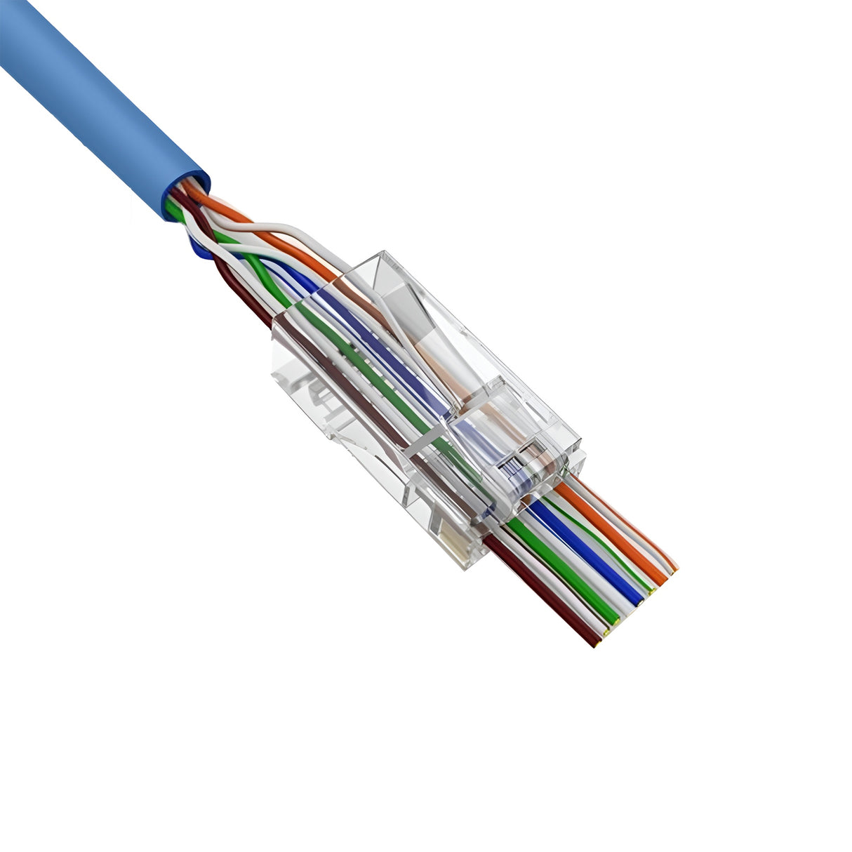 Vertical Cable (CAT5E Plug Feed Through) Modular Plug, RJ45 , Feed Through (100pcs)