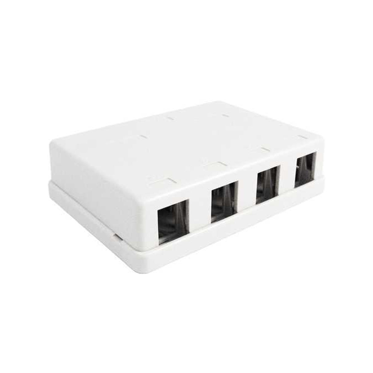 Vertical Cable (4 Port Box Surface Mount) No Jack, White, UL Listed