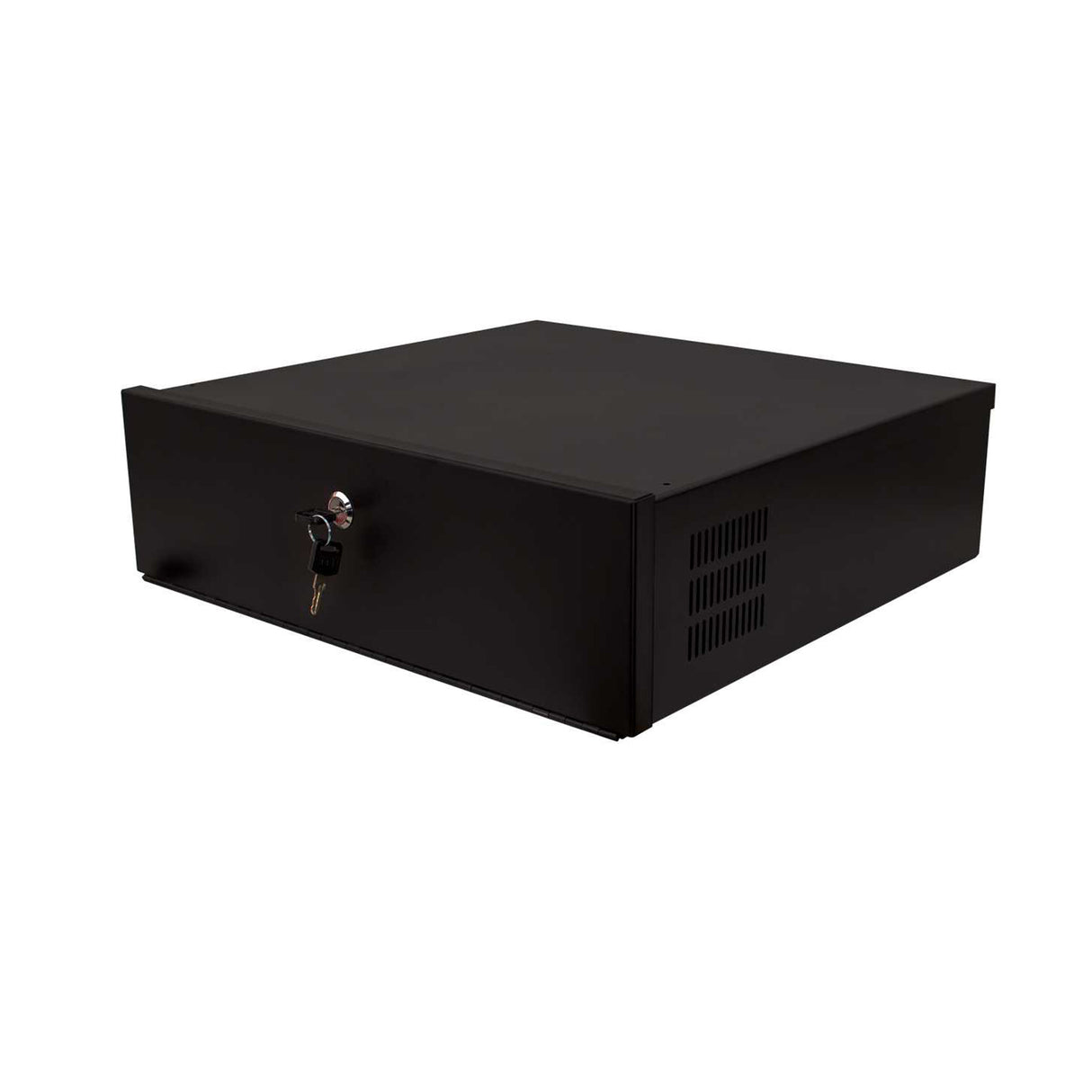 Vertical Cable (Lockbox) DVR/NVR Security, w/ AC Fan, Black, Small / Medium / Large