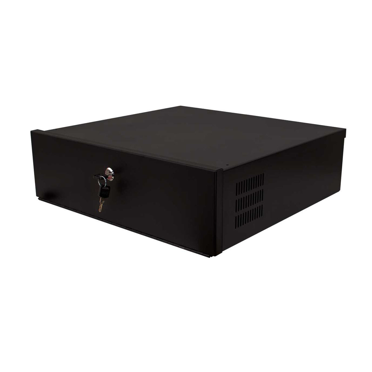 Vertical Cable (Lockbox) DVR/NVR Security, w/ AC Fan, Black, Small / Medium / Large