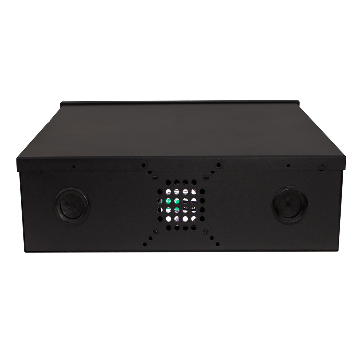 Vertical Cable (Lockbox) DVR/NVR Security, w/ AC Fan, Black, Small / Medium / Large