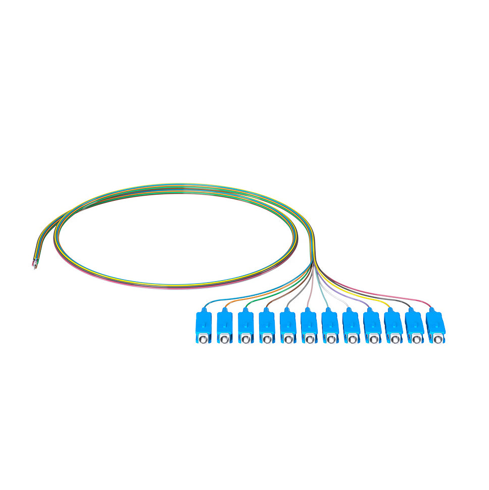 Vertical Cable Optical Fiber Pigtail12-F SM SC 3 Meters