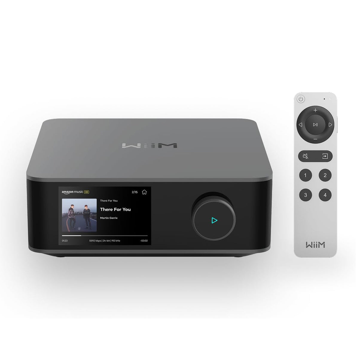 WIIM Amp Ultra Music Streamer & Amplifier, 3.5 Touchscreen, Space Gray