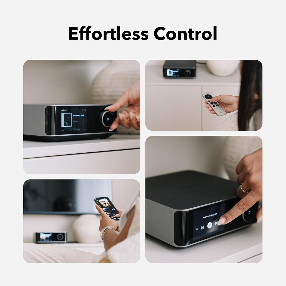 WIIM Amp Ultra Music Streamer & Amplifier, 3.5 Touchscreen, Space Gray