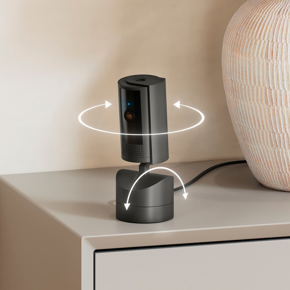 Ring Pan-Tilt Indoor Cam 360° pan and 169° tilt, (White / Black)