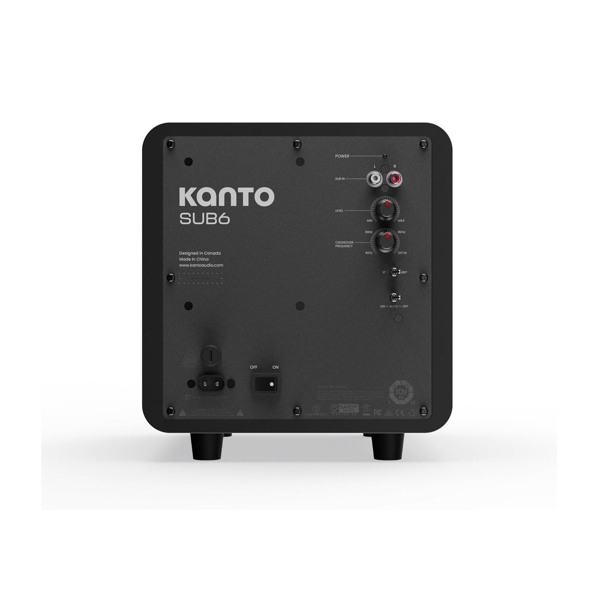 Kanto SUB6VMW, 200W Sealed 6" Powered Subwoofer,