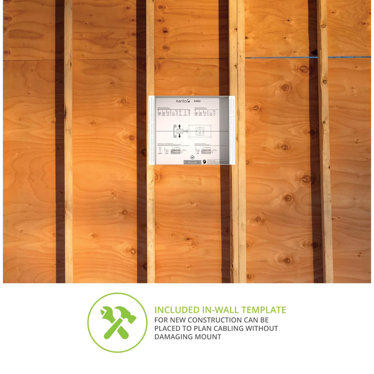 Kanto R400, Pro Series Recessed In-wall Full Motion Articulating TV Mount for 35" - 65" TVs