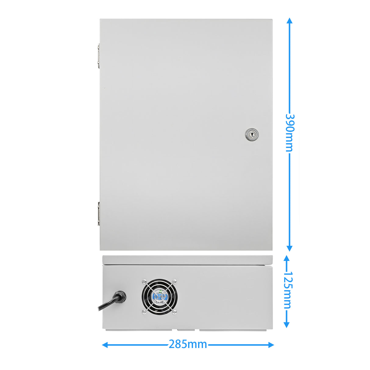 Acegear CT-DB15-WP, Outdoor NeMA Metal Wall Mount enclosure with outlet and AC Fan, 15X10.5X4.5 in, - New Arrival