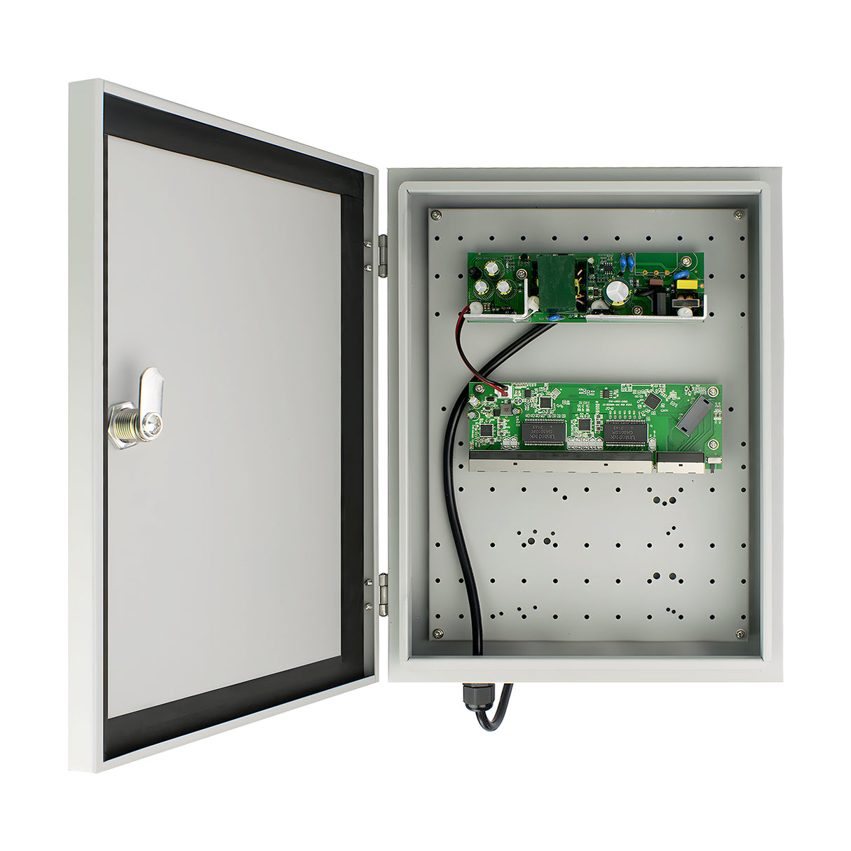 Acegear POE-2610-8WP, Weather -Proof Box With a 8 PoE Gigabit Ports +2 uplink. Build in 125w, - New Arrival