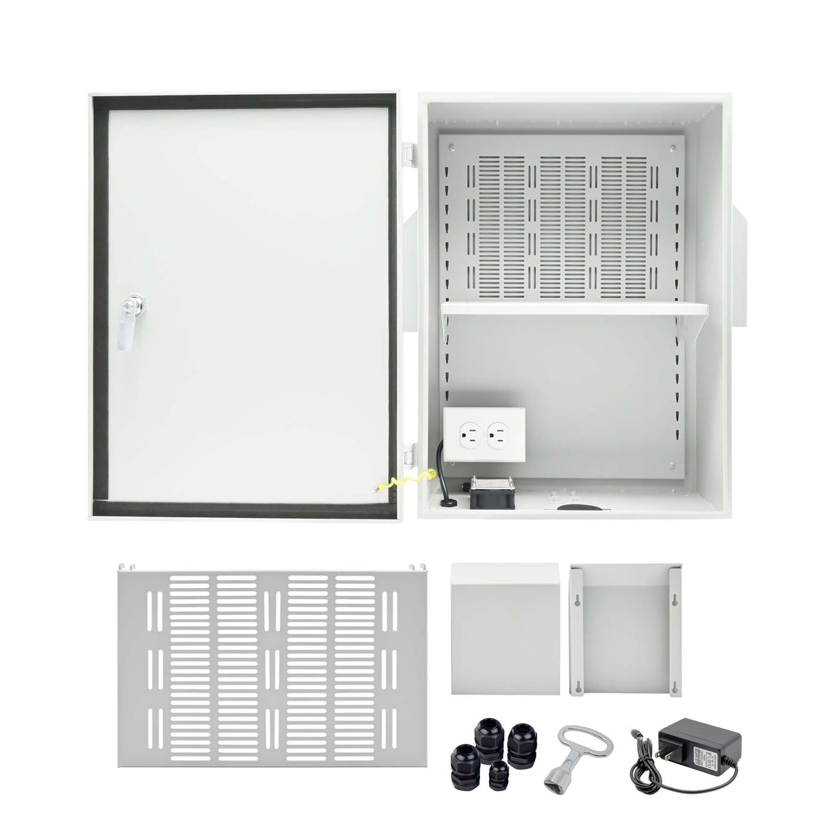 Acegear CT-DB20-WP, Outdoor NeMA Metal Wall Mnt enclosure, Empty Box, 20X16X8 in, - New Arrival