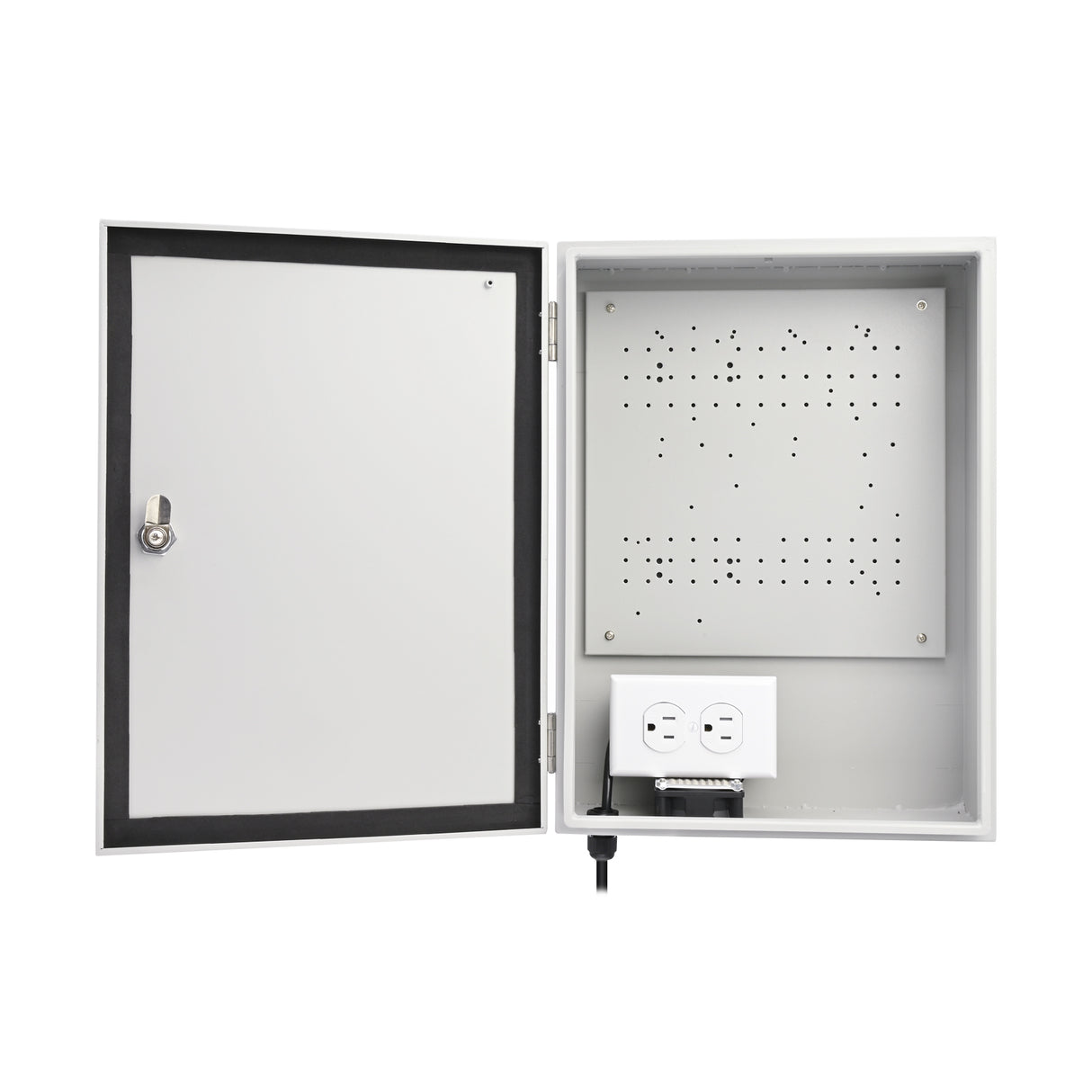 Acegear CT-DB15-WP, Outdoor NeMA Metal Wall Mount enclosure with outlet and AC Fan, 15X10.5X4.5 in, - New Arrival