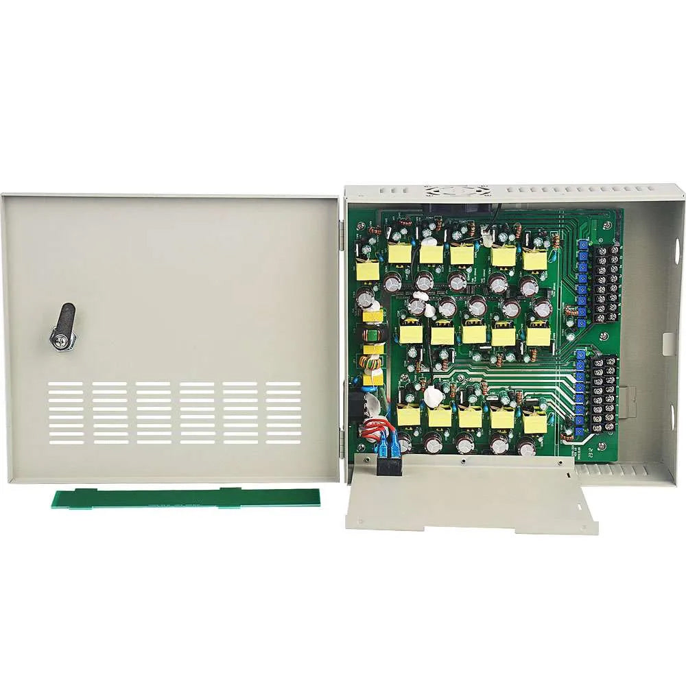 Acegear PBCP121632A-4K, CCTV Power Supply Box 16 Cameras (2 Amp/Channel) 12v 32A