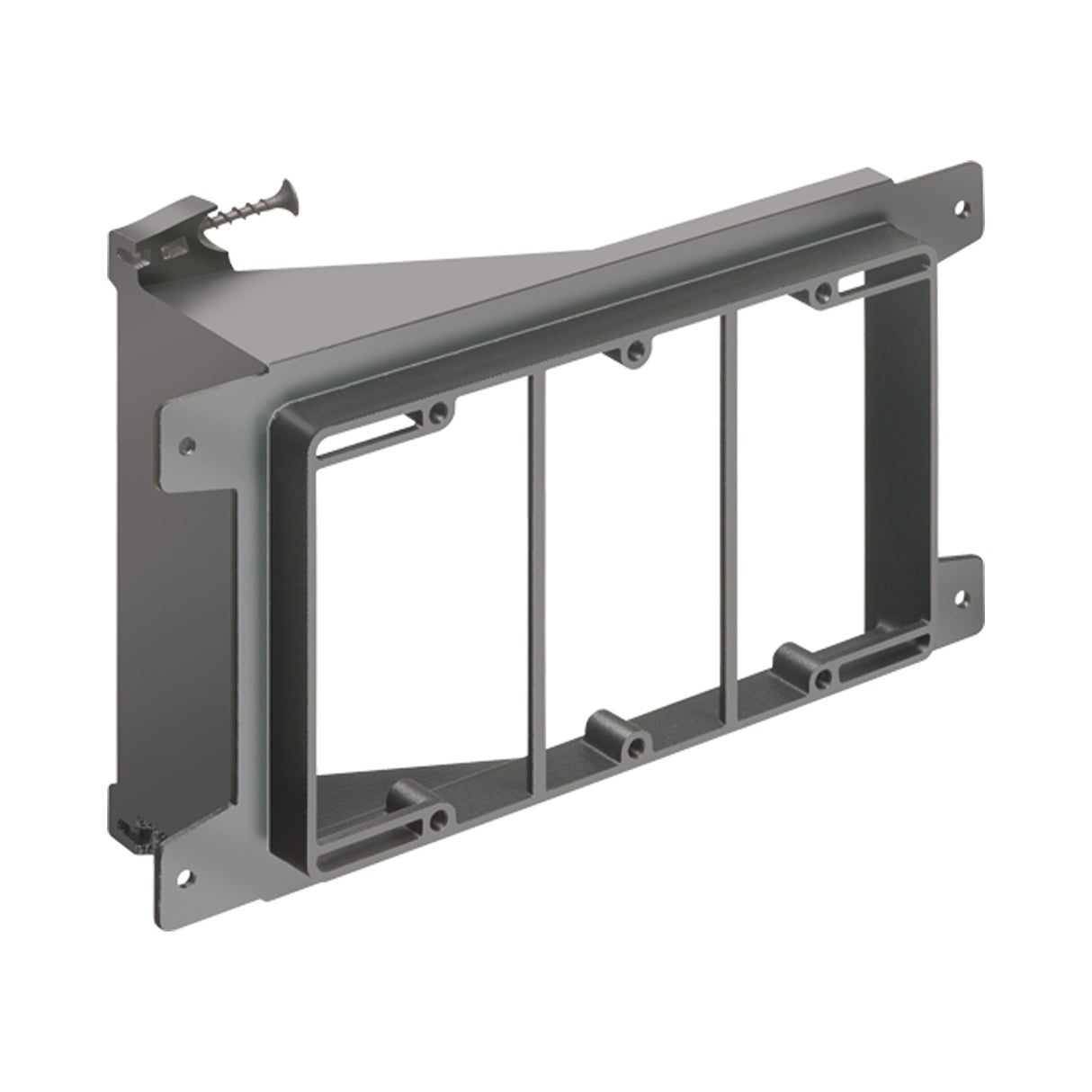 Arlington LVS3 Low Voltage, Screw On Mounting Bracket, (3-Gang) Black (EACH)