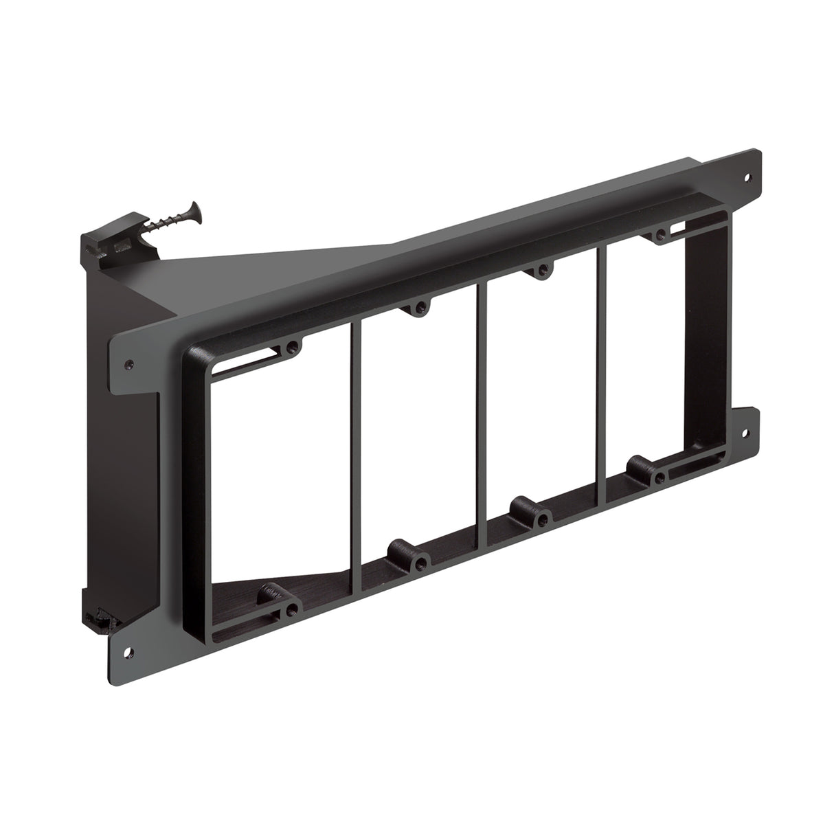 Arlington LVS4 Low Voltage, Screw On Mounting Bracket, (4-Gang) Black(EACH)