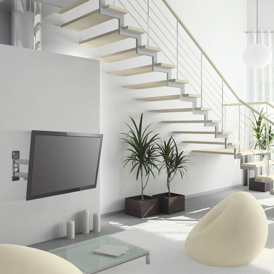 BARKAN L4TVM, Articulating 29" to 65" Full Motion Long 17.3", 4 Movement TV Wall Mount