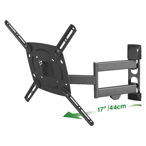 BARKAN L4TVM, Articulating 29" to 65" Full Motion Long 17.3", 4 Movement TV Wall Mount