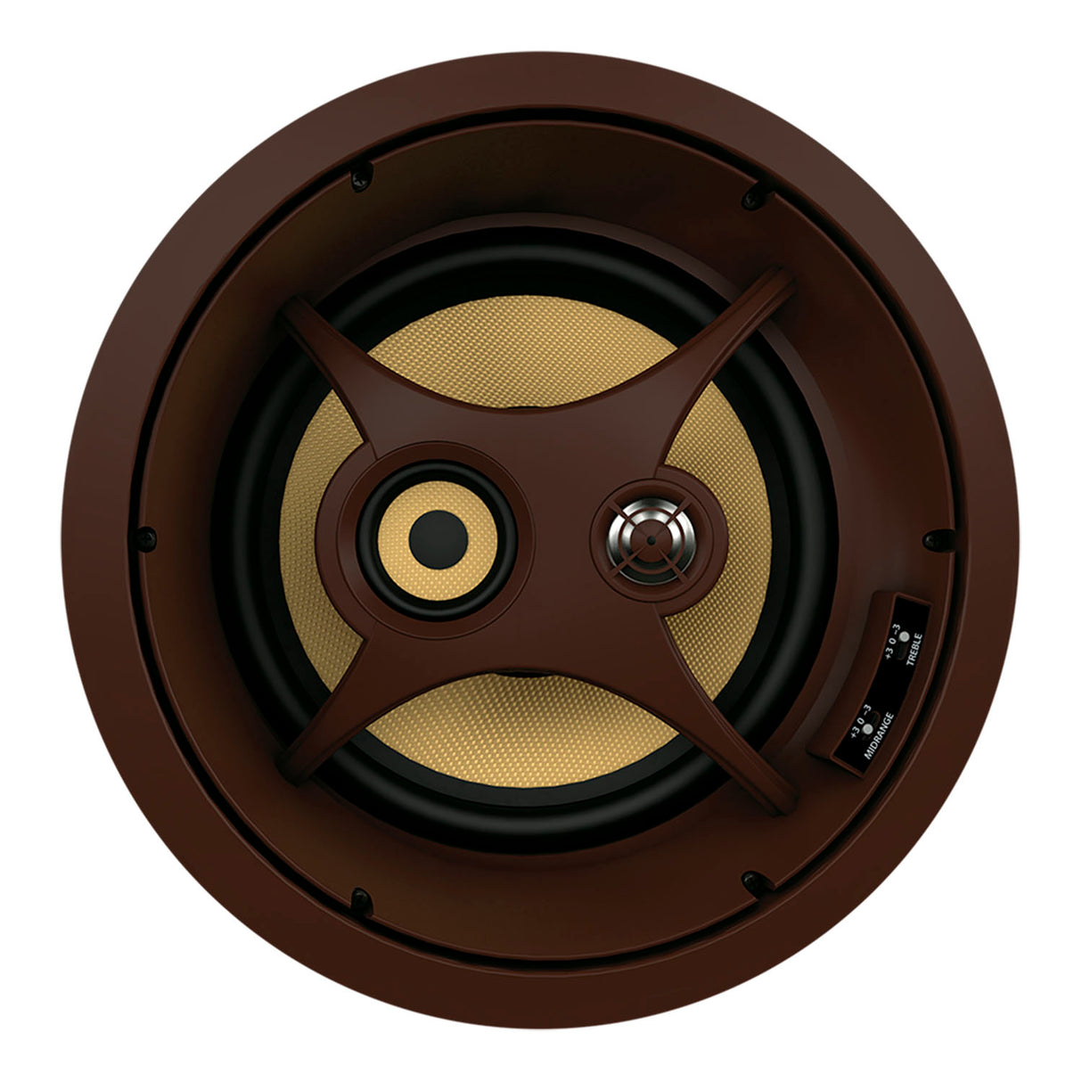 Proficient C1075s, 10" Kevlar Woofer, Pivoting 3" Kevlar Mid & Pivoting 1" Aluminum Dome Tweeter. Woofer & mid/Tweeter Bridge Fixed at 15Deg Angle, 200 Watt Power Handling (Each)