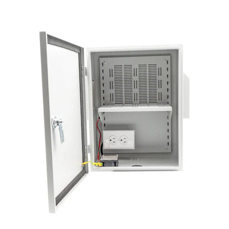 Acegear CT-DB15-NWF, Outdoor NeMA Metal Wall Mnt enclosure, with outlet and Fan, Dust filter, 15X12X8 in, - New Arrival