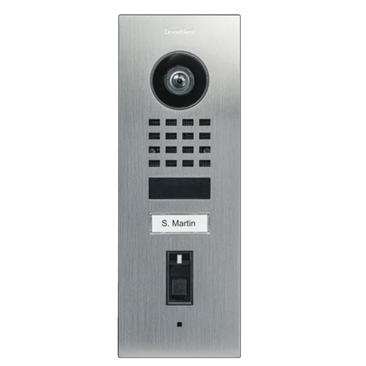 DoorBird D1101FV-FP50-FM, Flush Mount, IP Video Door Station, Fingerprint 50, 1 Unit, 1Call Button,