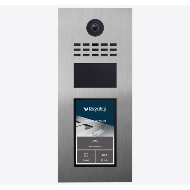 DoorBird D31TDV-V2A, Surface & Flush Mount possible, IP Video Door Station Stainless Steel, 7" Touch Display, For multi-tenant residences and buildings with up to 1000 units