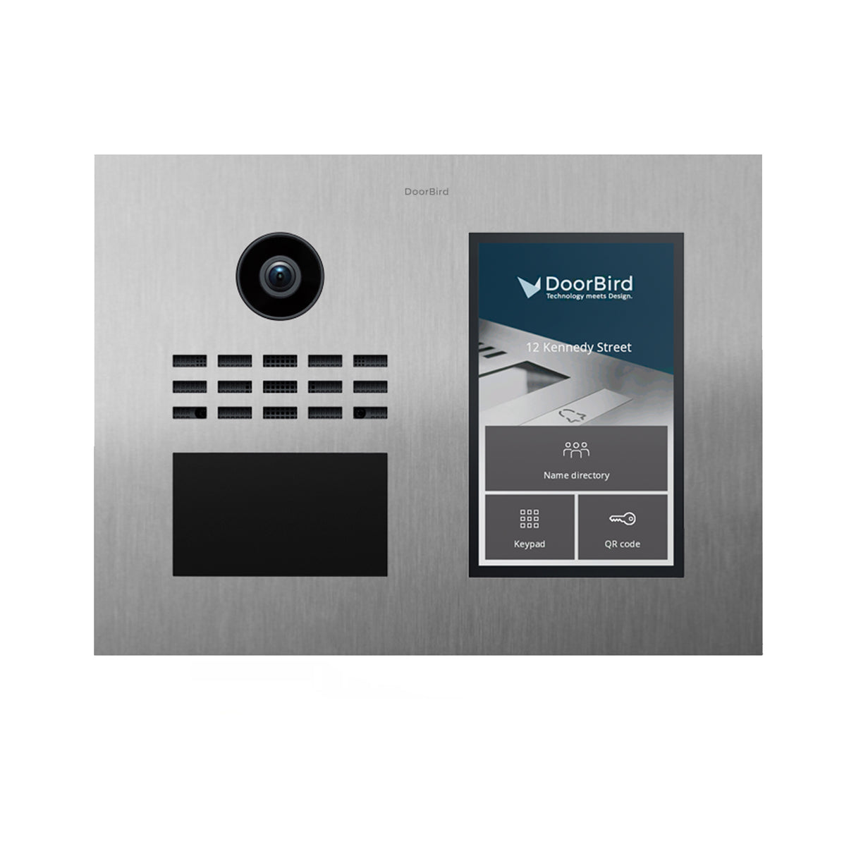 DoorBird D31TDH-V2A,Surface & Flush Mount possible, IP Video Door Station Stainless Steel, 7" Touch Display, For multi-tenant residences and buildings with up to 1000 units