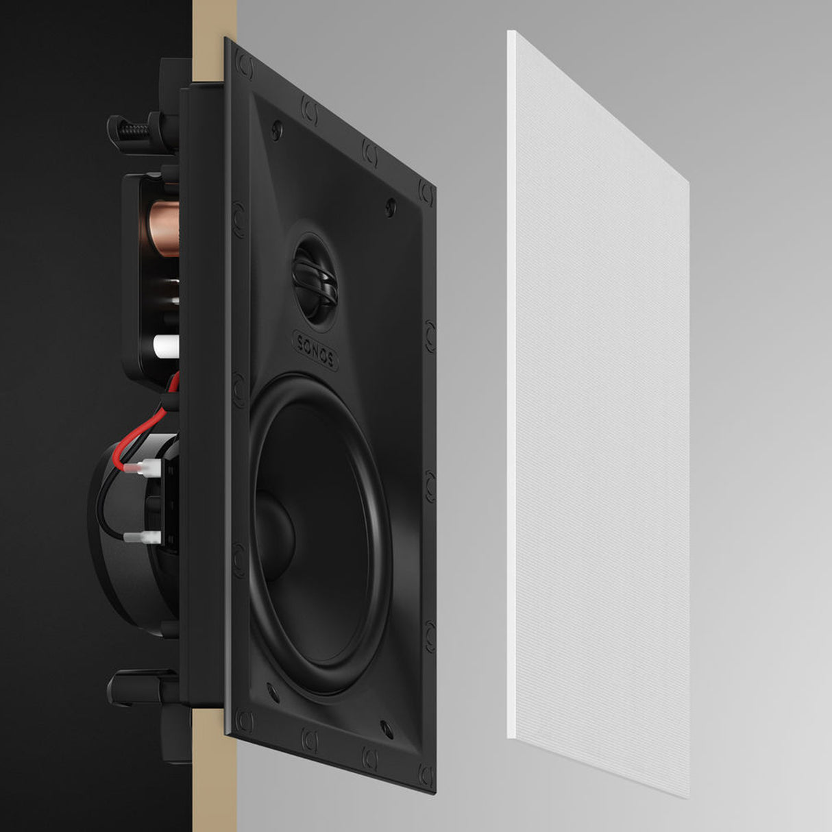 SONOS INWLLWW1, 6.5" In-Wall Speaker by Sonance (Pair) - White