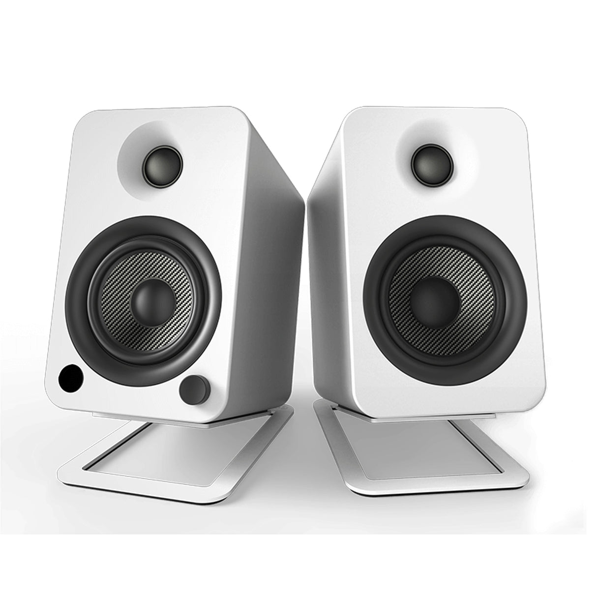 Kanto S4, Angled Desktop Speaker Stands for Midsize Speakers, Pair