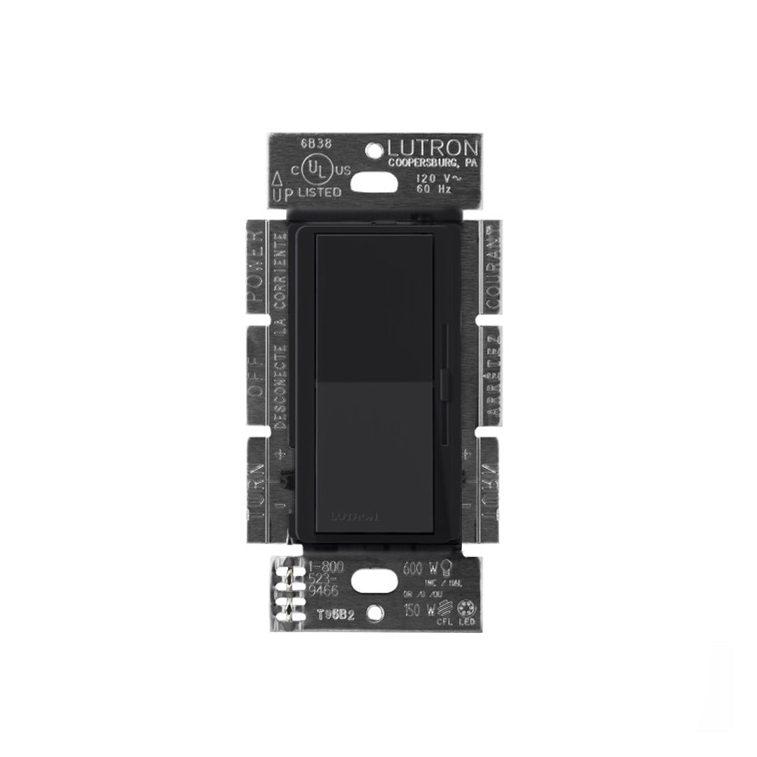 Lutron DVSCFSQ-F-MN, Diva Quiet Fan-Speed Control - Single-Pole / 3-Way - Midnight