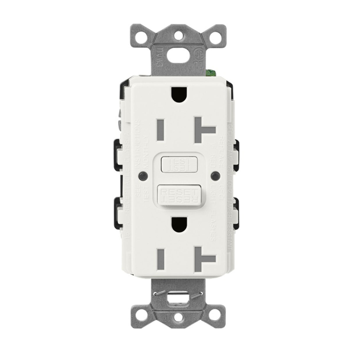 Lutron SCR-20-GFST, 20A, GFCI Receptacle, Tamper Resistant, Self Testing Recepticle, Cobblestone