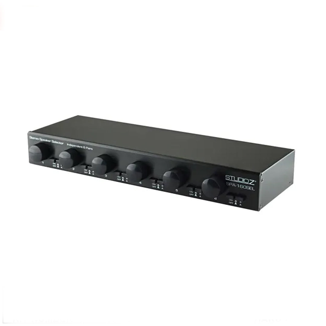 Nipponamerica SPA-160SEL 6-Way Dual-Source, Impedance-Matching Speaker Selector with Zone Volume Controls.