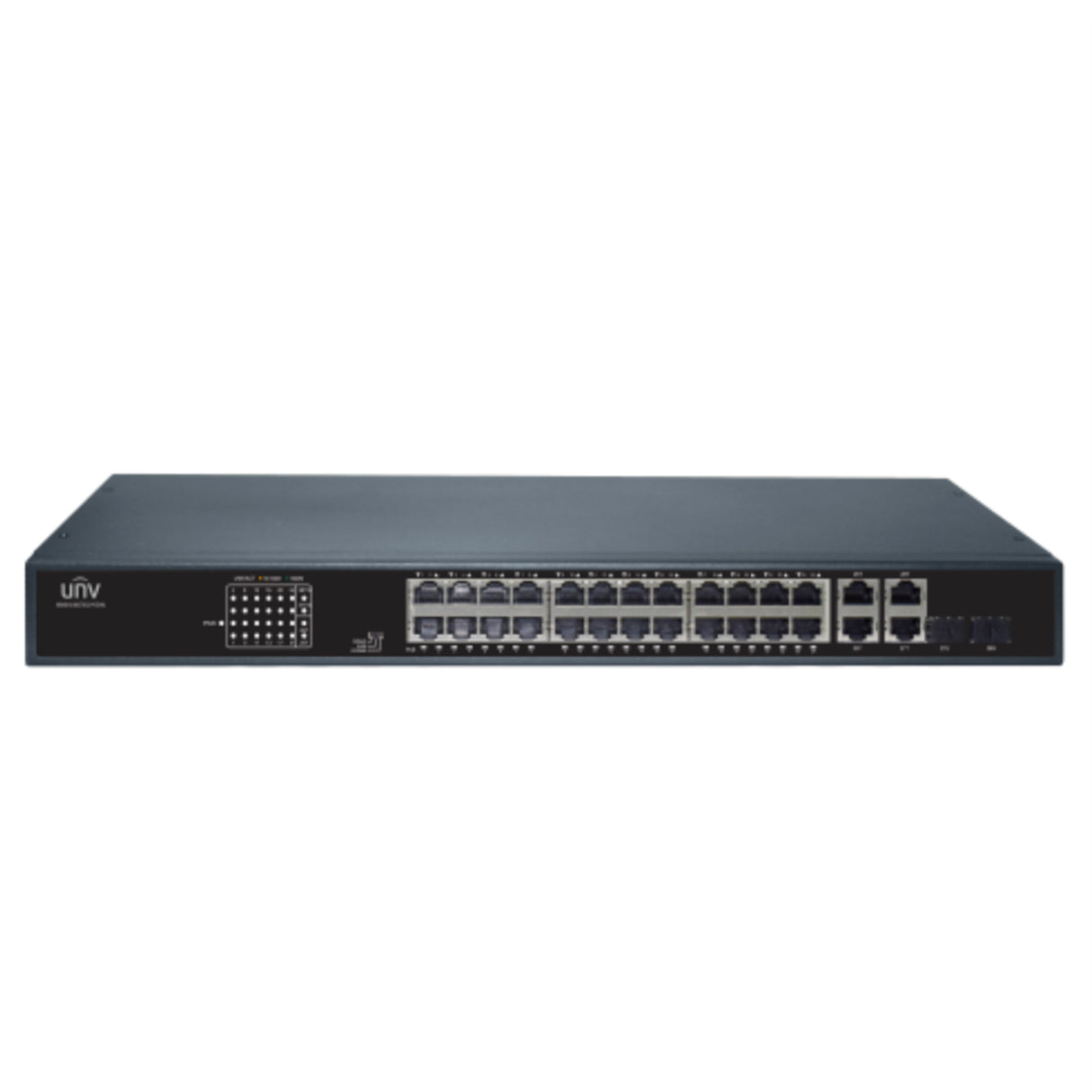 UNV NSW2010-26GT2GC-POE-IN, 24 Port Gigabit POE Switch with 2 GB Uplink