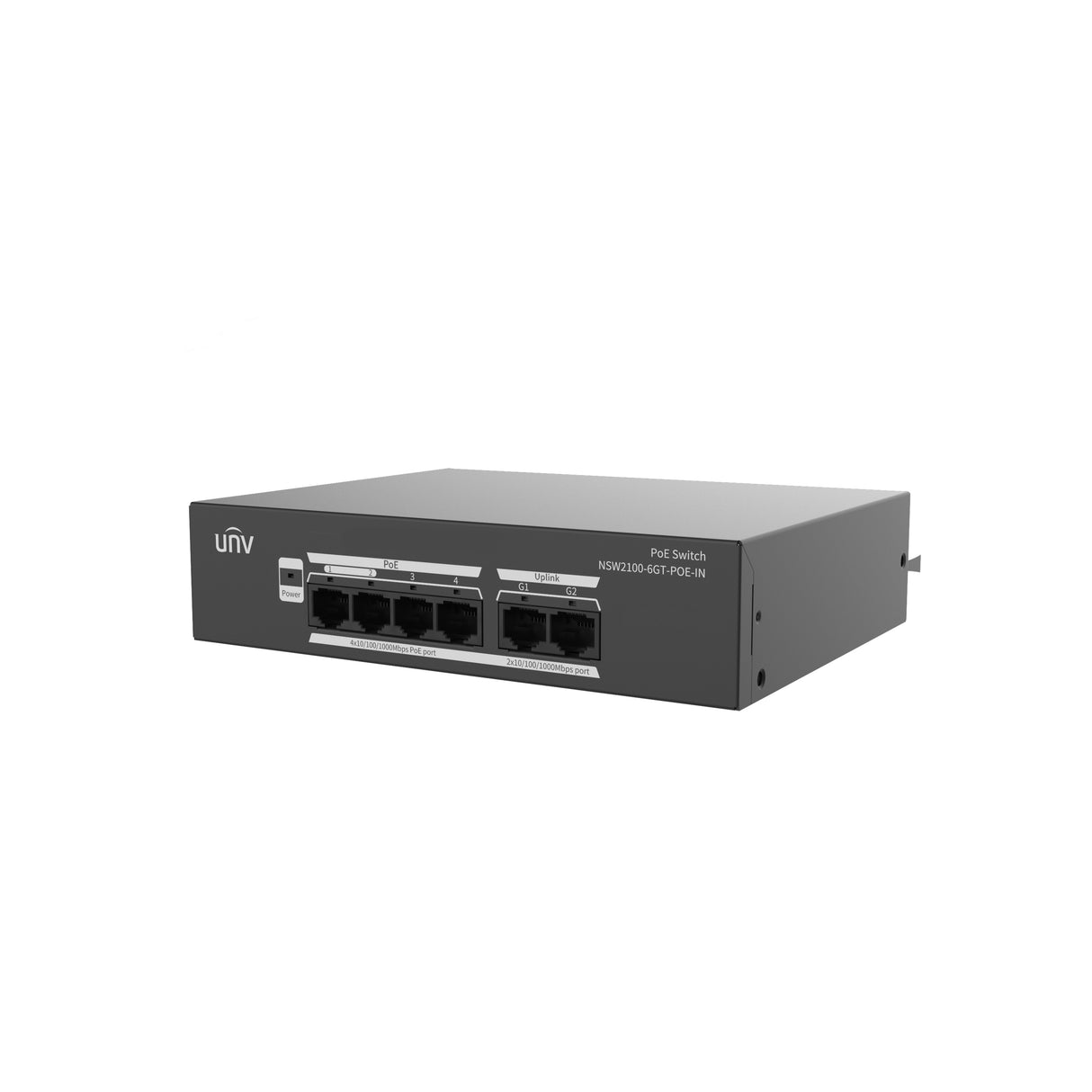 UNV NSW2100-6GT-POE-IN, 4 Port POE Switch with Lite Cloud Management