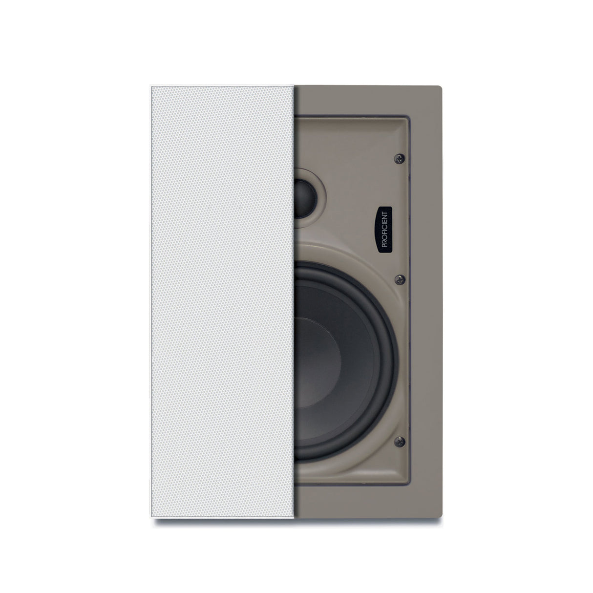 Proficient W672, In-wall speaker with 6 1/2" polypropylene woofer and 1" pivoting silk-dome tweeter (Pair)