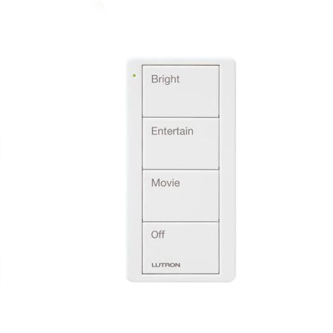 Lutron PJ2-4B-GWH-P01, Pico 4-Button Living Family Room Scene Remote, White