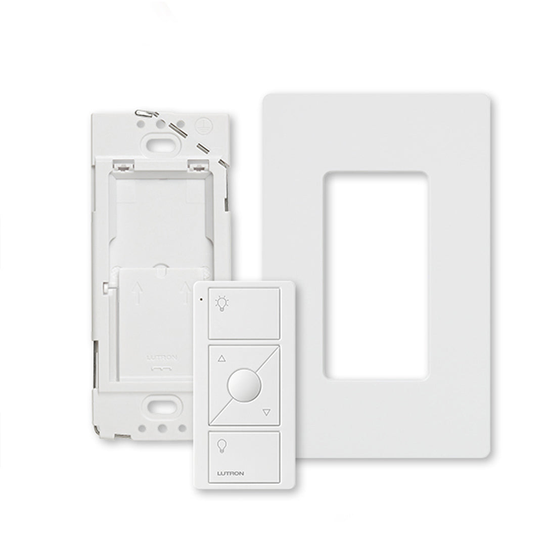 Lutron PJ2-WALL-WH-L01, Pico 3-Button Remote Control w/ Wall Mount Kit, White