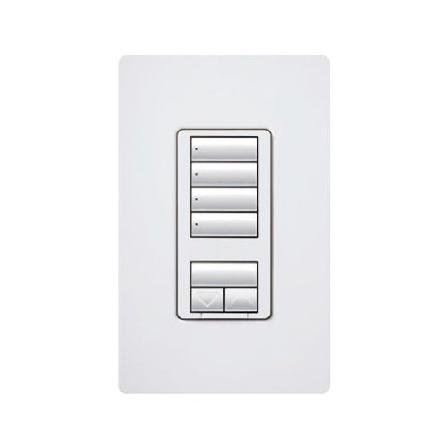 Lutron RRD-HN4S-WH, RadioRA2 4-Buttom Hybrid Keypad, White