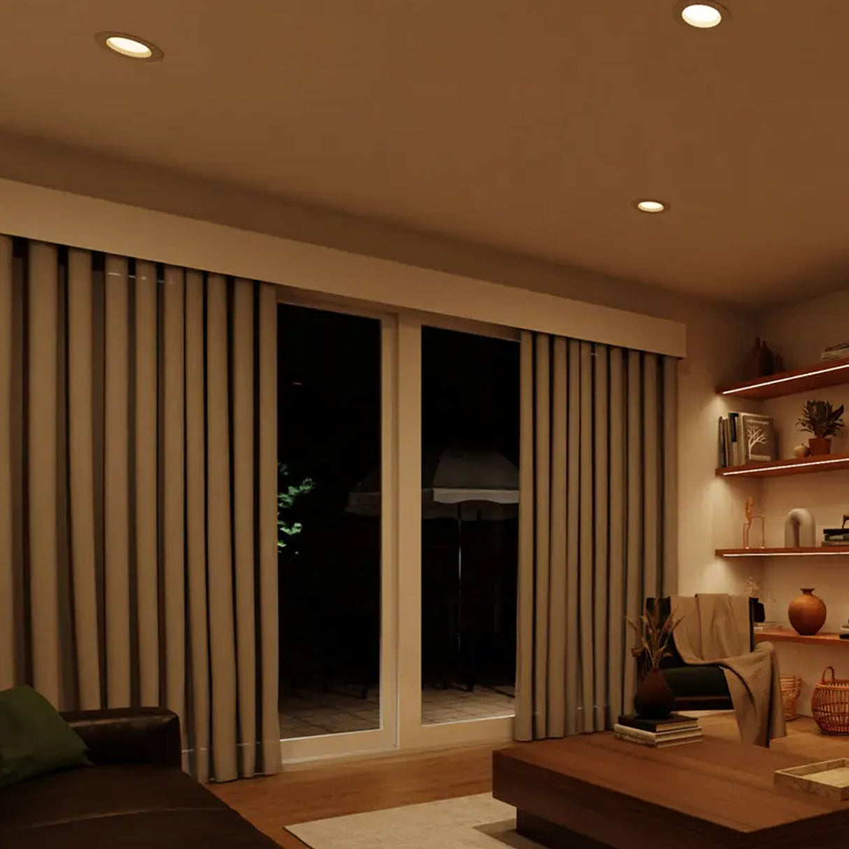 Lutron RRL-CD4WH-TW, 4" Lumaris RadioRA 3 LED Remodeler Canless Downlight - 800 Lumens - 8.5W - CCT Tunable (18K-4K) - 120V - White