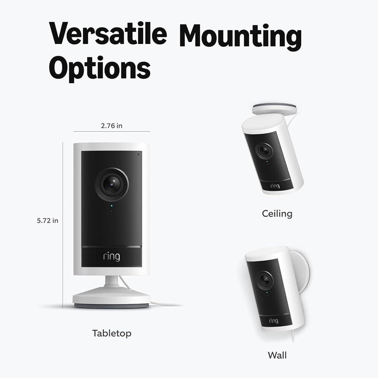 Ring Outdoor Cam Pro PoE 4K, Indoor / Outdoor, (Black / White)