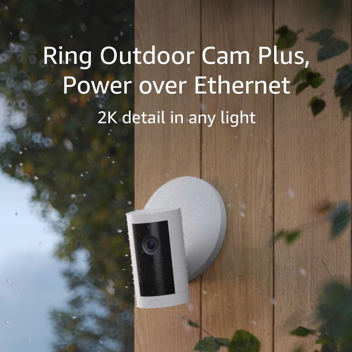 Ring Outdoor Cam Plus PoE 2K, Indoor / Outdoor, (White)
