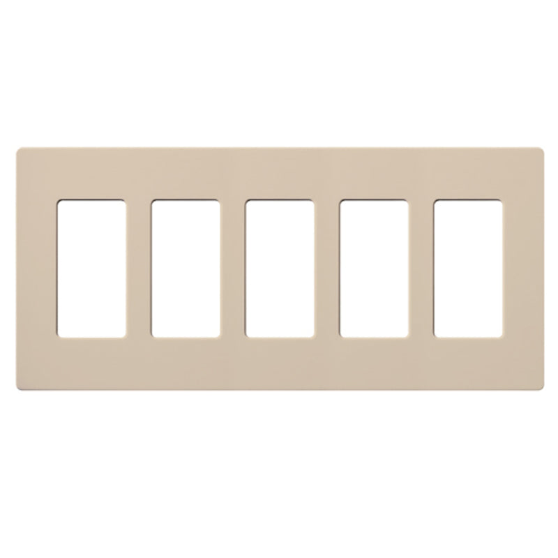 Lutron SC-5, Claro Screwless Designer Wallplate - 5 Gang