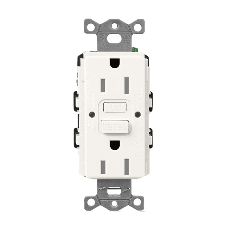 Lutron Claro SCR-15-GFST, 15A GFCI Receptacle - Tamper Resistant