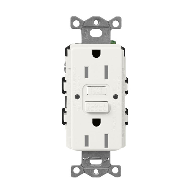 Lutron Claro SCR-15-GFST, 15A GFCI Receptacle - Tamper Resistant
