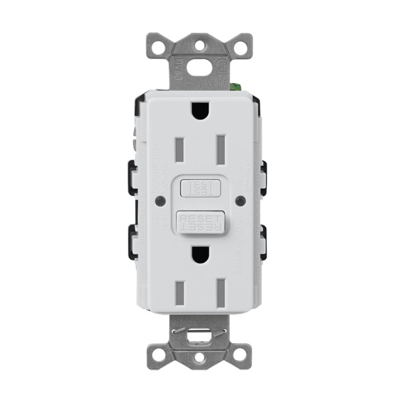 Lutron Claro SCR-15-GFST, 15A GFCI Receptacle - Tamper Resistant