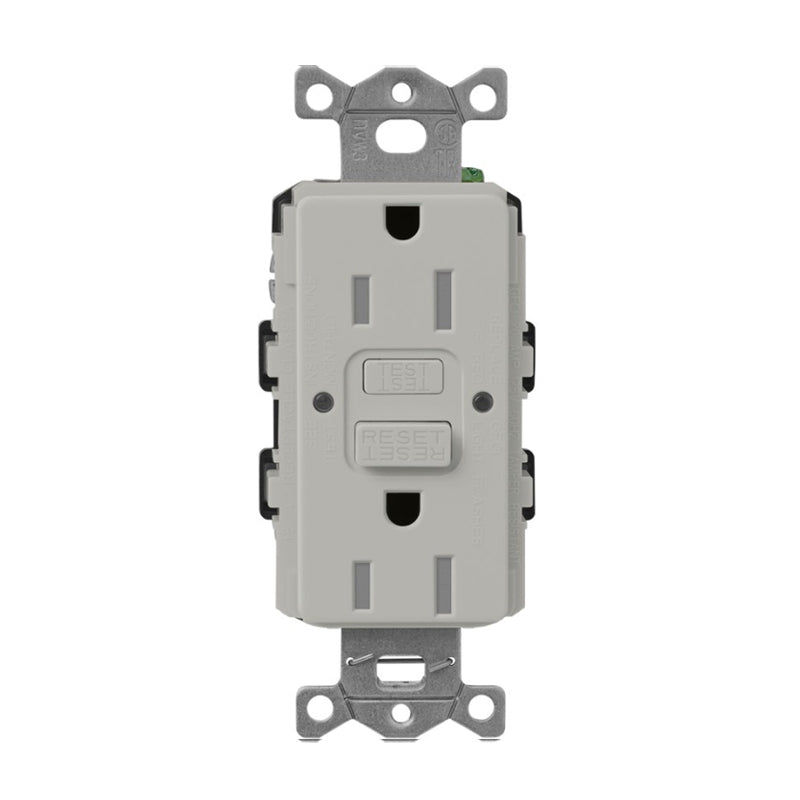 Lutron Claro SCR-15-GFST, 15A GFCI Receptacle - Tamper Resistant