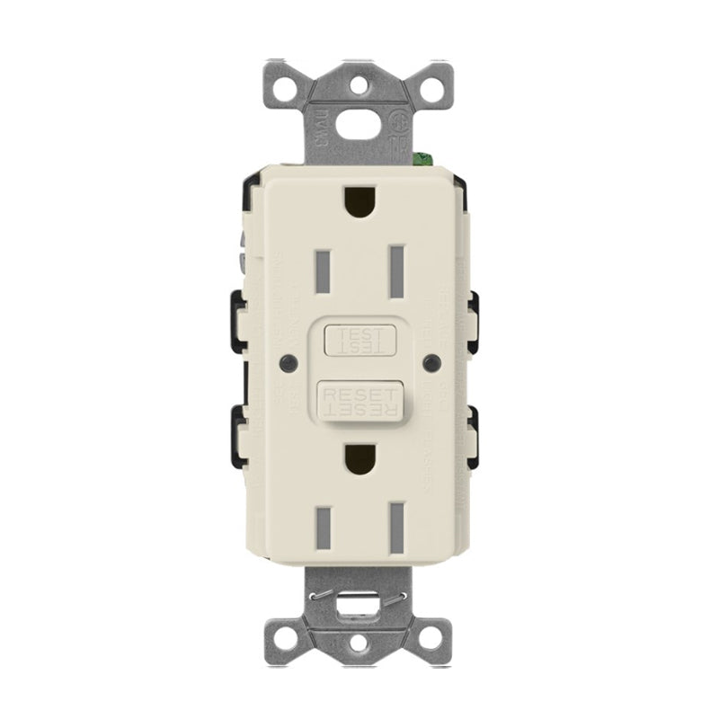 Lutron Claro SCR-15-GFST, 15A GFCI Receptacle - Tamper Resistant