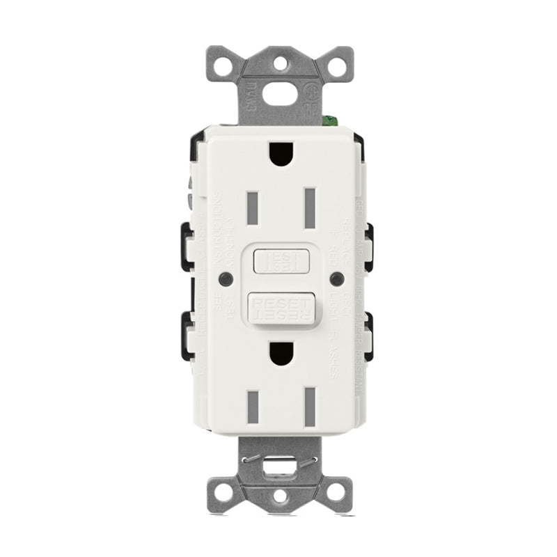 Lutron Claro SCR-15-GFST, 15A GFCI Receptacle - Tamper Resistant