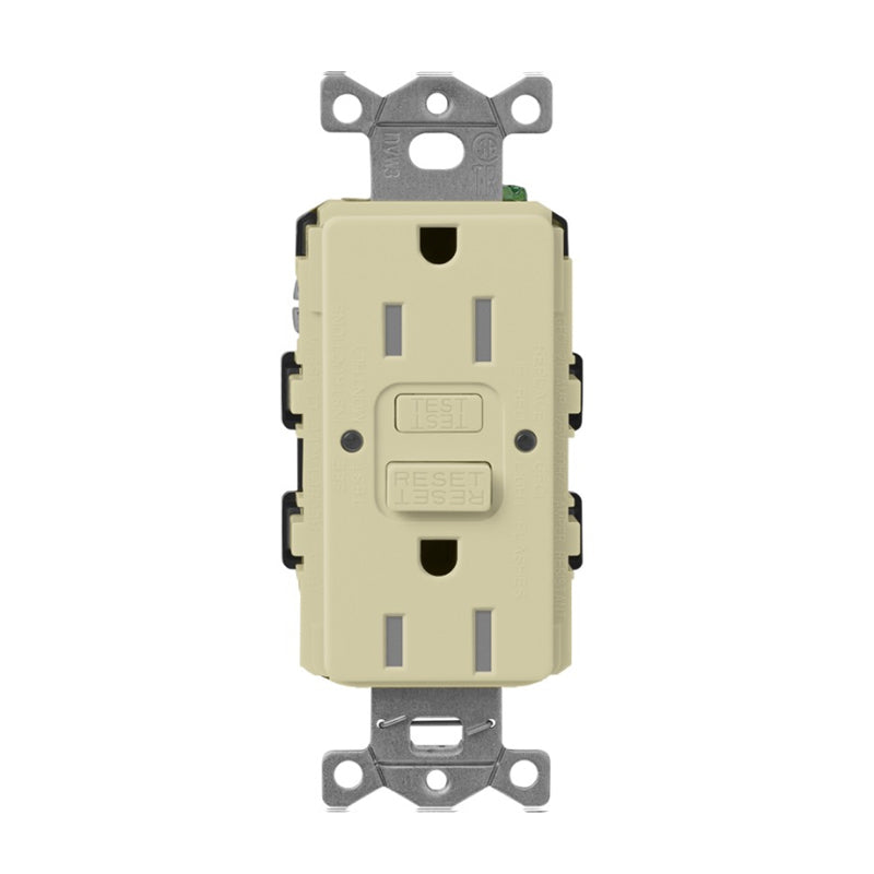 Lutron Claro SCR-15-GFST, 15A GFCI Receptacle - Tamper Resistant