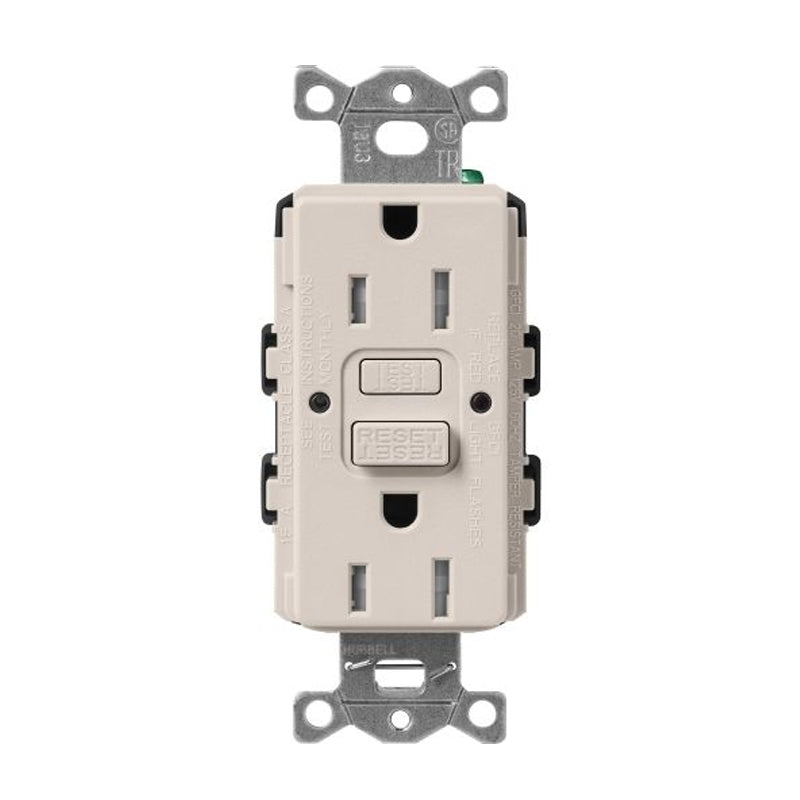 Lutron Claro SCR-15-GFST, 15A GFCI Receptacle - Tamper Resistant