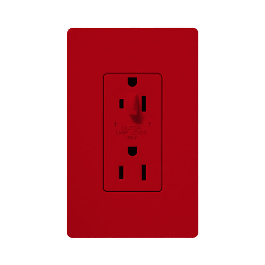 Lutron SCR-15-HDTR Claro 15A Tamper Resistant Receptacle - Half Dimming
